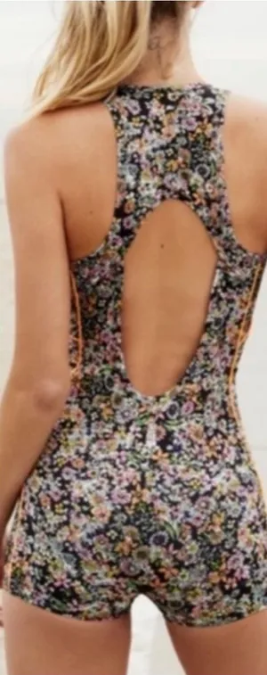 Free People Movement Eden Performance Onesie Ditsy Floral Print Romper thumbnail 1