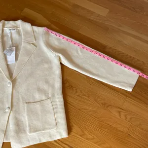 NWT Grace Karin Cream Knit Blazer Cardigan L thumbnail 8
