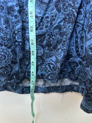 White Stag Maxi Dress Size Small 4/6 Blue Black Paisley Floral Tank Rayon small thumbnail 5