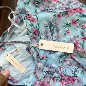 O. Vianca Blue Floral Dress thumbnail 4