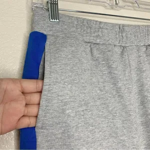 Women’s Side Stripe Fleece Straight Leg French Terry Pants, Sz Small thumbnail 5
