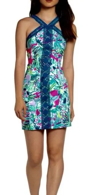LILLY PULITZER Vena Stretch Shift Dress Size NWT Tropical early bloomer Size 00 thumbnail 1