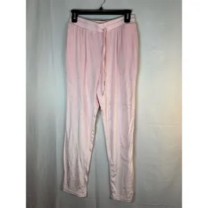 Juicy Couture Pajama Pants Womens S Pink Velour Rhinestone Logo Y2K thumbnail 3