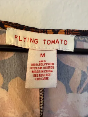 Flying Tomato Black Maxi Dress Kaftan with Rust Floral Print thumbnail 4