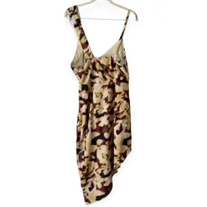 Let Me Be Sally High Low One Shoulder Brown Asymmetrical Dress Medium thumbnail 4