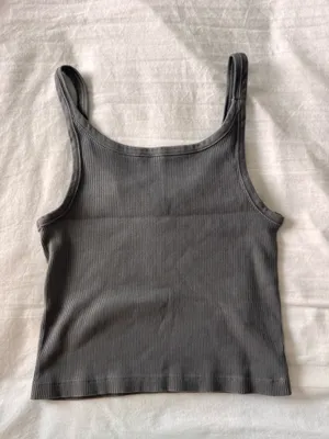 Grey Brandy Melville Tank Top Ribbed thumbnail 3