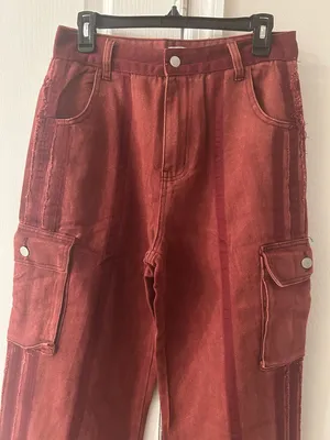 POL End Zone Vintage Wash Joggers In Brick Size Small thumbnail 4