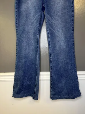 Nanette Lepore Jolie High Rise Flare Jeans Womens 8 Medium Wash Blue Denim thumbnail 4