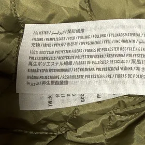 Hollister Quilted Bomber Jacket Khaki Utility Pockets Zip Front‎ Women's Small thumbnail 5