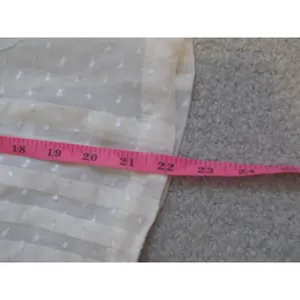 Madewell‎ Silk Blouse S Cream Swiss Dot Pleated Snap Button Back 06675 FA13 thumbnail 5
