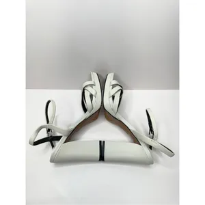 Franco Sarto Sandals Size 10 Gray Leather Ankle Strap‎ Open Toe Block Heel thumbnail 7