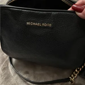 Michael Kors Black Leather Crossbody with Gold Chain and Tassel thumbnail 7