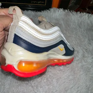 Nike Air Max 97 Platinum Pink Navy Orange Women’s Size 7.0- 921733-015 thumbnail 9