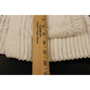 Hooked Up NWT Small White Cable Knit Open Front Cardigan Soft Cozy Layering thumbnail 8