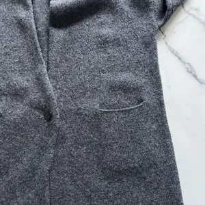 Uniqlo 100% Wool Knit Oversized Long Cardigan Charcoal Gray Sz Small Cabin Core thumbnail 10