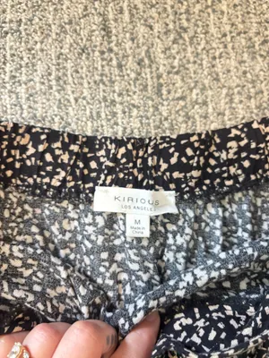 Kirious Black & Cream Printed Skirt thumbnail 4