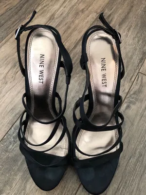 Nine West Black Strappy Platform Stiletto Sandals thumbnail 3