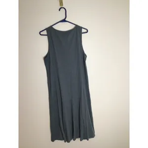 Garnet Hill Knit Dress Womens Medium Blue Excellent Organic Pima Cotton Midi thumbnail 4