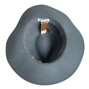 Anthropologie Women's Blue Wool‎ Fedora Hat One Size Travel Friendly thumbnail 8