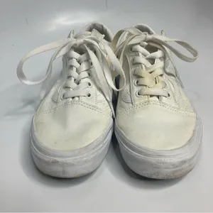 Vans‎ all white old skool sneakers size 7.5 thumbnail 3