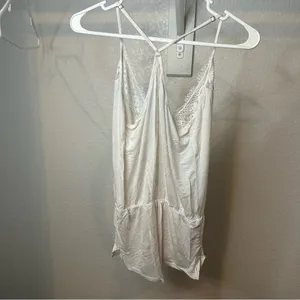 Victoria's Secret Cream Lace Romper thumbnail 2