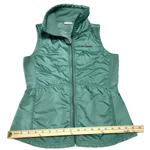 Columbia Mix It Around Vest Womens XS Teal Mint Green Quilted Fleece Omni-Shield thumbnail 6