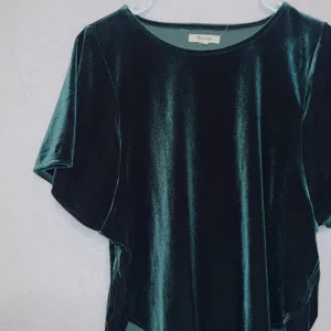 K4376 Emerald Green Velvet Butterfly Top size medium thumbnail 4
