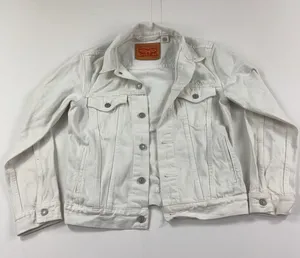 Levi Strauss & Co. Jacket Womens XS White Denim Trucker Button Front Casual thumbnail 1