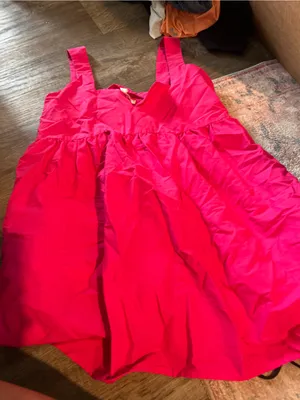Daily Practice Hot Pink Babydoll Mini Dress Sleeveless Summer thumbnail 6