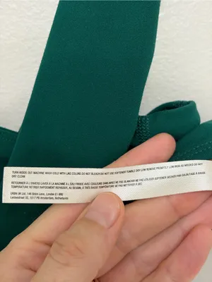 FP Movement Never Better V-Neck Sports Bra in Dark Green - Size S thumbnail 5