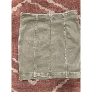 Free People Modern Femme Olive Green Denim Mini Skirt Size 0 Y2K thumbnail 4