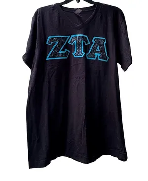 Zeta Tau Alpha Sorority University Greek Life Bella Canvas Women's V-Neck Tee thumbnail 1