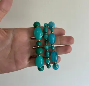 Teal Turquoise Stretch Bracelet Blue thumbnail 4