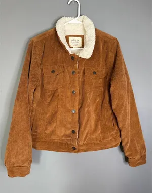 Ashely Sunrise Collection 26 International Brown Corduroy Lined Jacket XL thumbnail 1