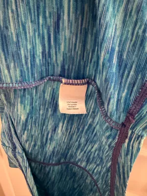 Xersion Blue Space Dye Quarter Zip Athletic Pullover Small thumbnail 5