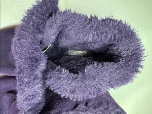 Skechers on-the-go Purple leather Suede Plush-Lined Winter Boots 8.5 slip on thumbnail 6