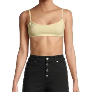 Danielle‎ Bernstein WeWoreWhat Yellow Bralette Womens Size XS Scoop Neck FG8 thumbnail 3