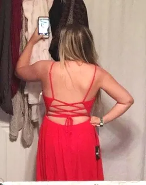 Faviana Red Prom Dress thumbnail 3