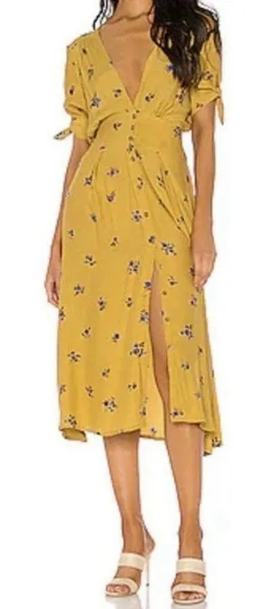 FAITHFULL THE BRAND BILLIE MIDI DRESS IN‎ DOLORES FLORAL SIZE Medium 6 thumbnail 1