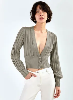 Aritzia Wilfred Merino Wool V-neck Cardigan Size XXS thumbnail 1