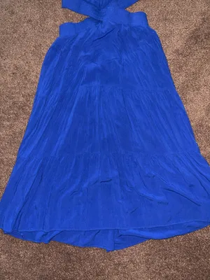 Blue cutout dress thumbnail 5
