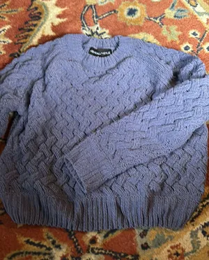 Kendall + Kylie Periwinkle Basket weave Sweater thumbnail 3