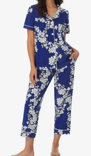 BedHead Blue Floral Pajama Set thumbnail 1