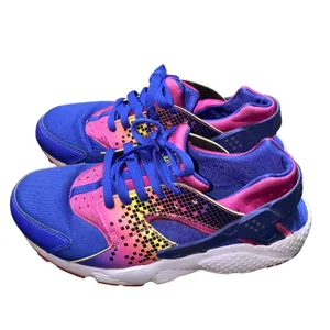 Nike Huarache Run Print GS running shoes Purple Pink 7Y Womens 8.5 thumbnail 4