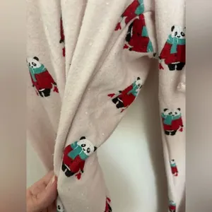 AEO American Eagle Panda PJ Pants Size M Pink thumbnail 4