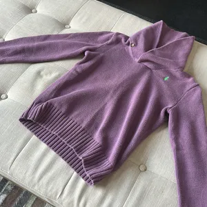 Ralph Lauren Sports Purple Knit Sweater Green Logo Size Medium thumbnail 3