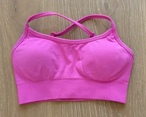 Levate Crop Top Sports Bra Size Est XS Pink thumbnail 1