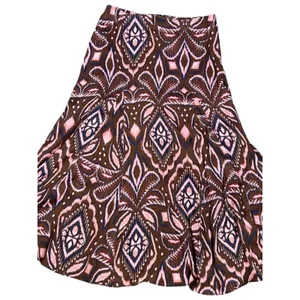Farm Rio Bohemian Silky Satin Pineapple Ikat A-Line Midi Maxi Skirt Size Large thumbnail 4