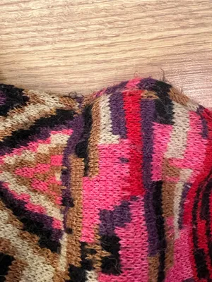 Farm Rio Patches Stripe Sweater Medium thumbnail 9