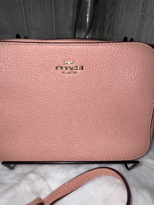Coach Pebbled Leather Crossbody in Blush Pink thumbnail 2